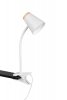 Lampa biurkowa nocna na klipsie LED biała minimalistyczna klasyczna nowoczesna drewniany dekor PONGO R25831101 Rl